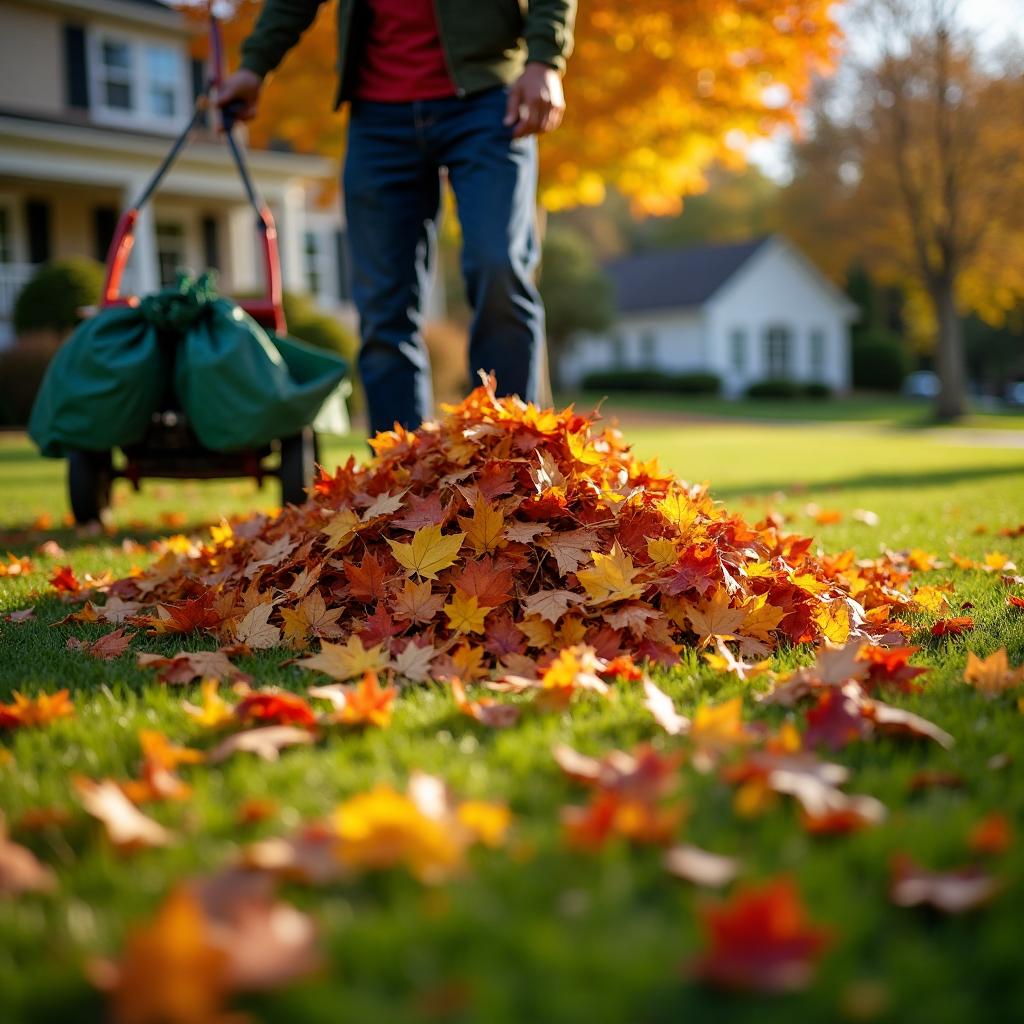Leaf Removal service - Professional lawn care in Madison Wisconsin by TotalGuard